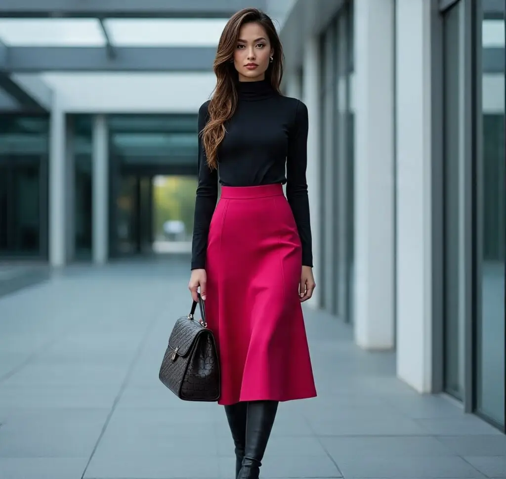 knee length skirts trend
